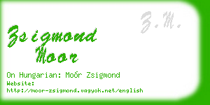 zsigmond moor business card